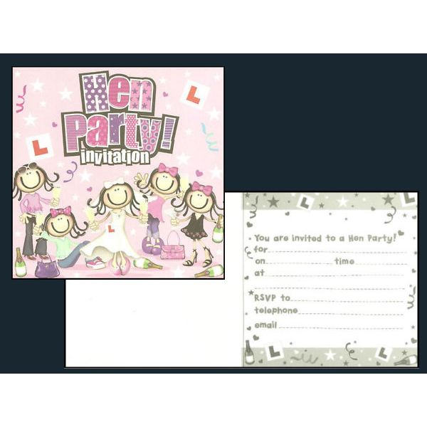 Hen Party Invitations x6