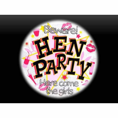 Jumbo Hen Party Badge
